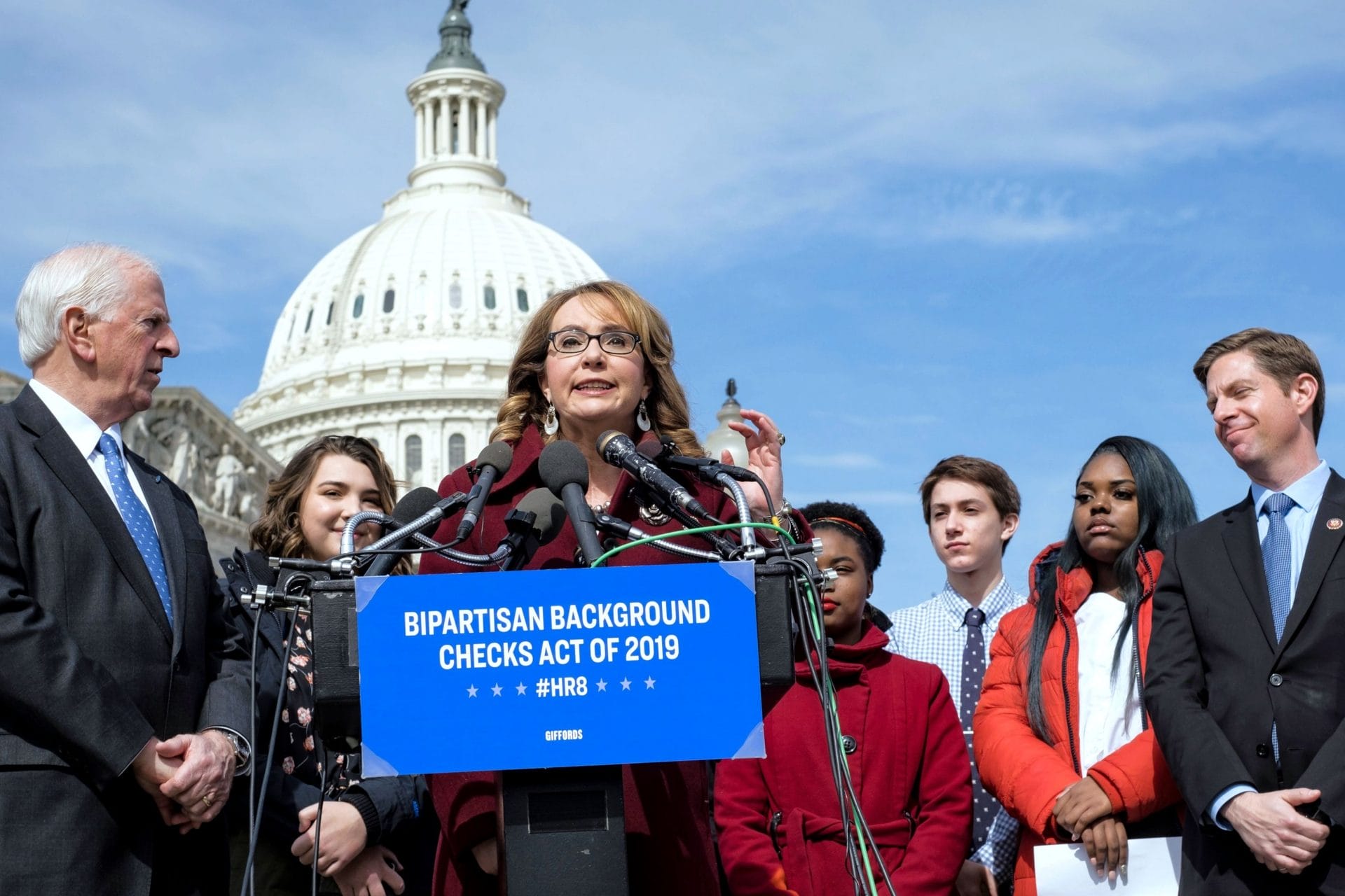 On Tuesday, February 26, former Rep. Gabrielle Giffords, lawmakers, and student leaders from across the country called on Congress to pass the background checks legislation.