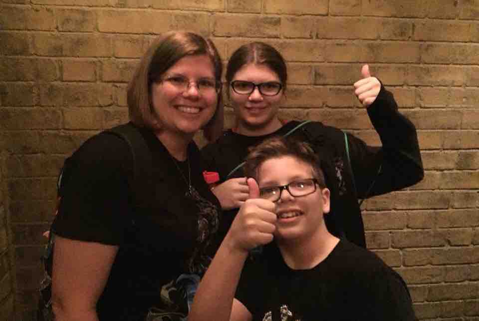 Rhonda Hart pictured with her children, Tyler and Kimberly.