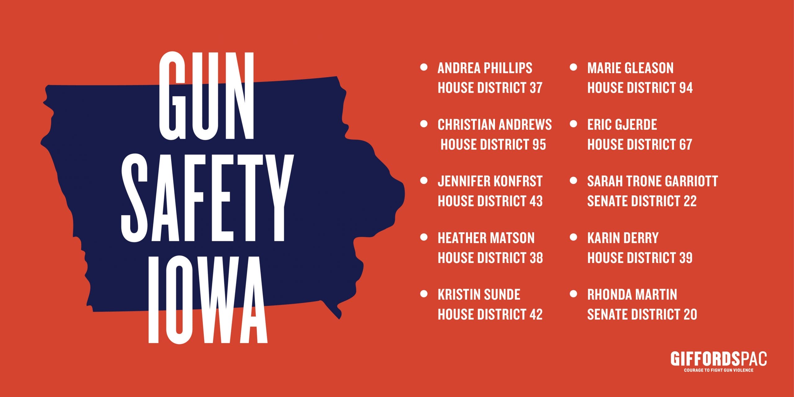 IOWA Giffords Endorses Gun Safety Candidates for State Legislature