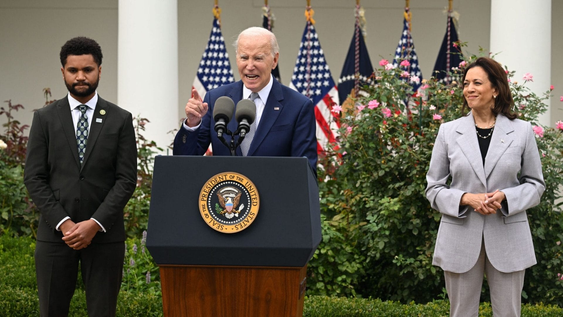 President Joe Biden speaks at an event celebrating the creation of the White House Office of Gun Violence Prevention.